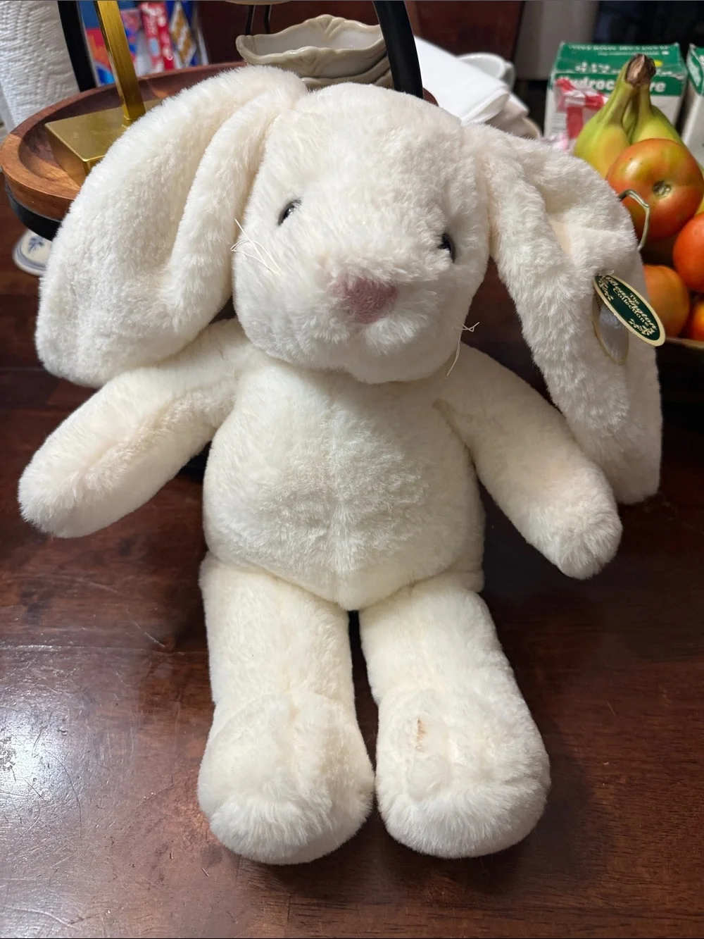 Plush Cream Bunny Stuffed Animal - Soft Cuddly Toy by Unknown Brand